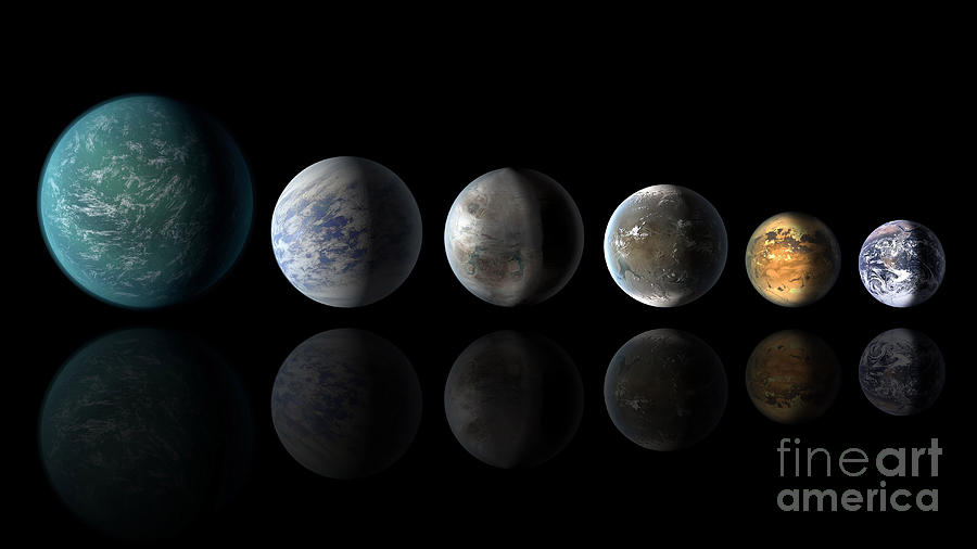 Kepler Exoplanets Similar To Earth Photograph by Science Source