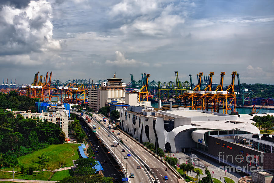 Keppel west wharf - container terminal Photograph by Joerg Lingnau