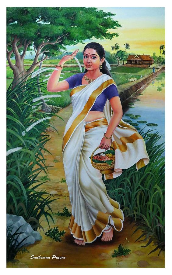 kerala woman painting