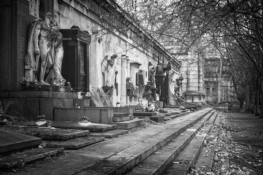 Kerepesi Cemetery Budapest BW Photograph by Joan Carroll