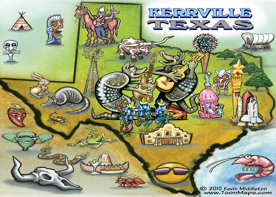 Kerrville Texas Digital Art by Kevin Middleton
