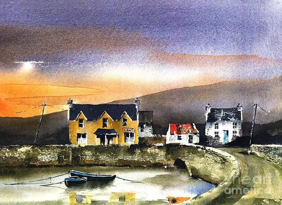 KERRY... Beara. Killmakilloge harbour Painting by Val Byrne