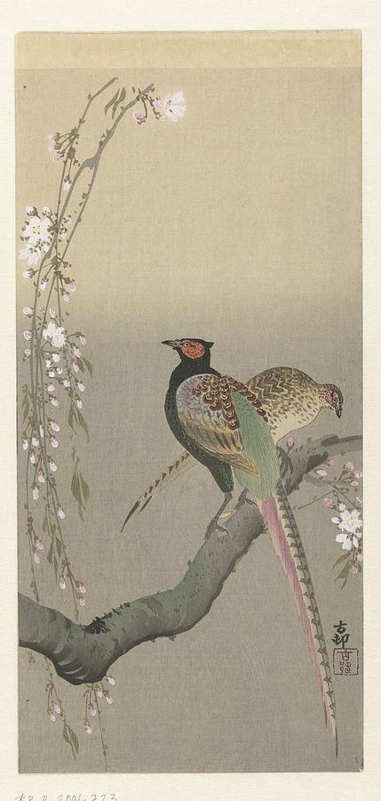 kersenbloesem Ohara Koson Painting by Eastern Accent 