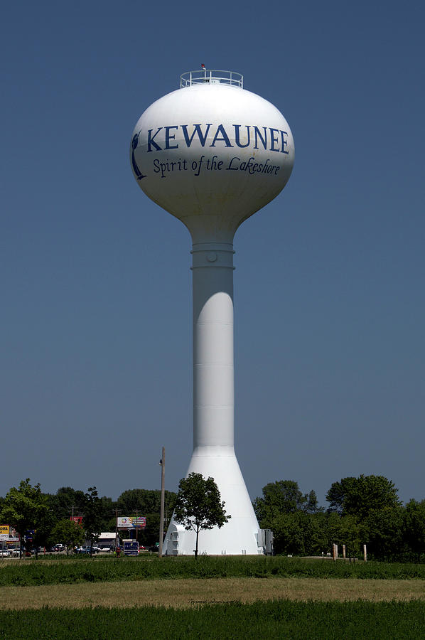 Kewaunee Wisconsin Water Tower Vertical Photograph by Thomas Woolworth