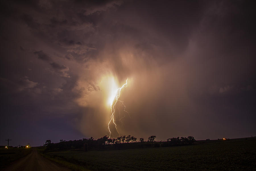 Nature Photograph - Kewl Nebraska CG Lightning and Krawlers 014 by NebraskaSC