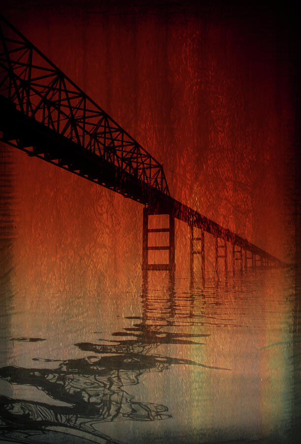 Baltimore Photograph - Key Bridge Artistic  In Baltimore Maryland by Skip Willits