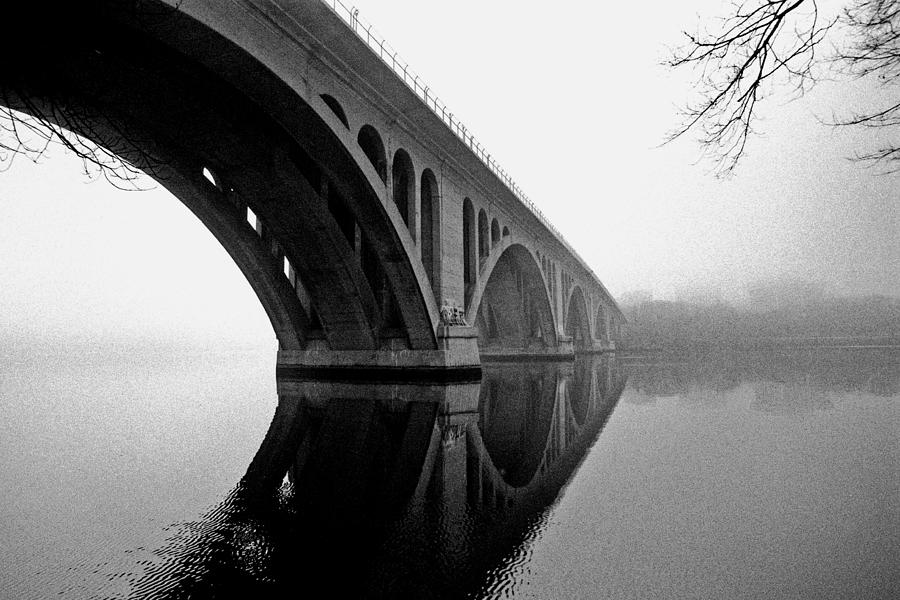 Key Bridge in fog Photograph by Bill Jonscher