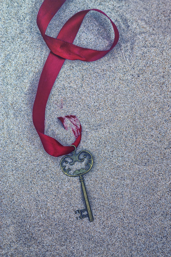 Vintage Photograph - Key Buried In The Sand by Joana Kruse