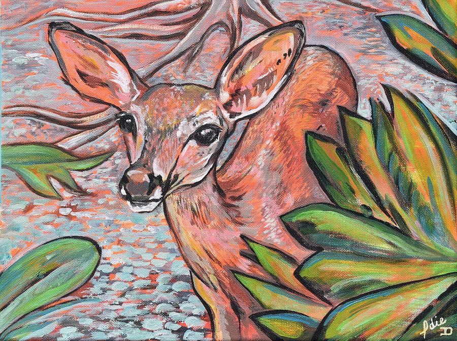Portrait Painting - Key Deer by Idie Karr