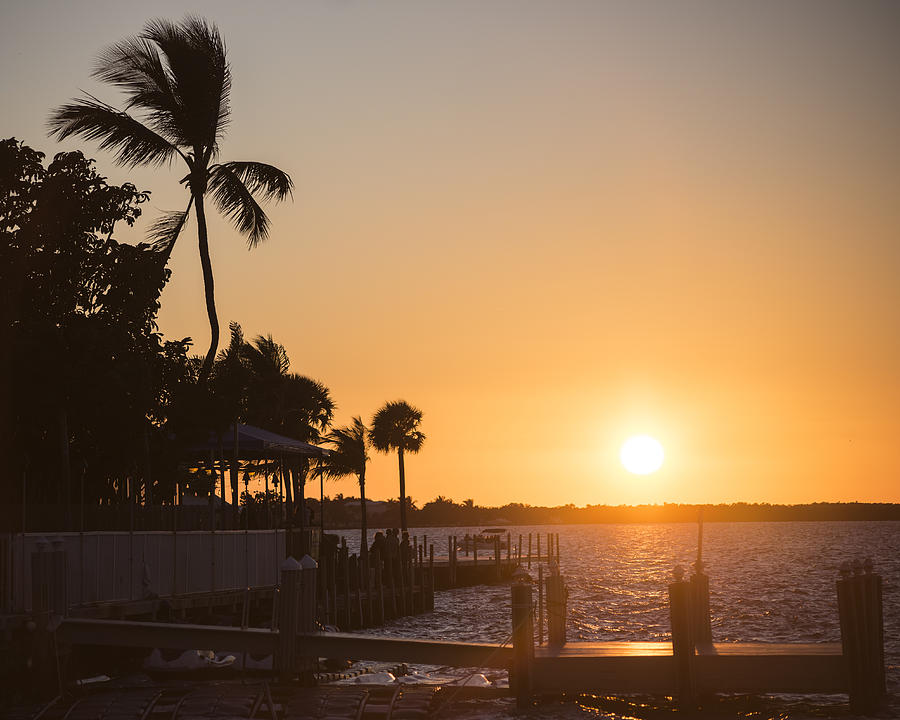 Key Largo Florida Sunset Pier Photograph by Toby McGuire
