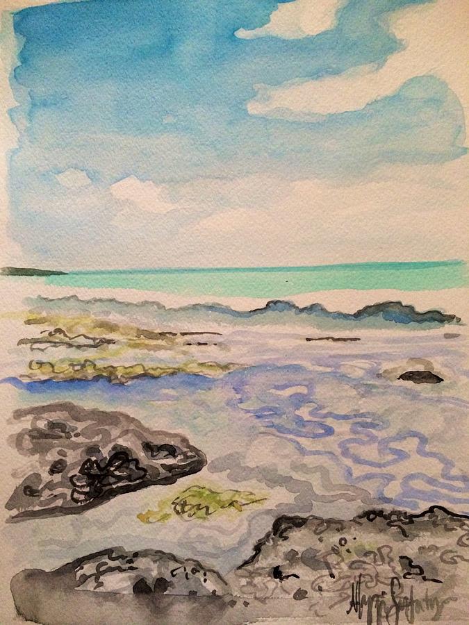 Key Largo Limestone Pools Painting by Maggii Sarfaty