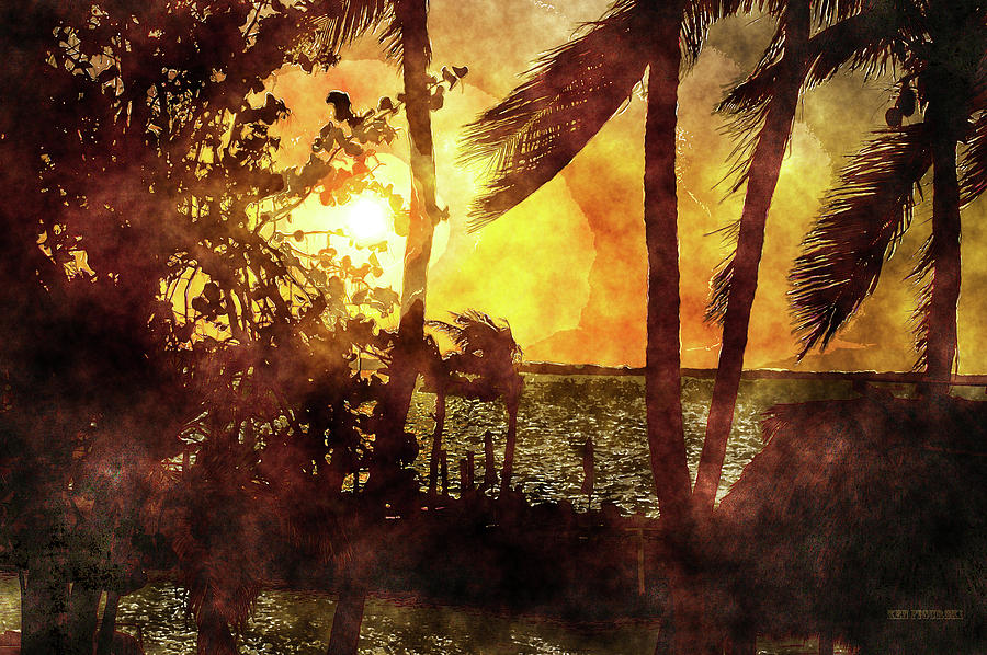 Key Largo Sunset Art Mixed Media by Ken Figurski