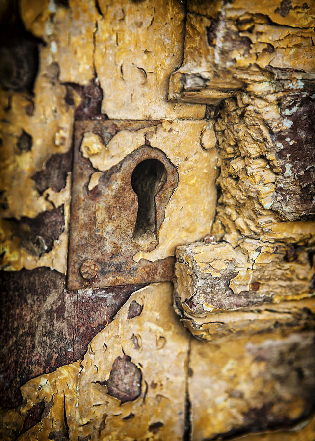 Keyhole Photograph - Key To The Past by Caitlyn  Grasso