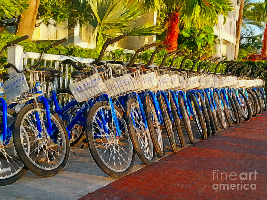 Key West Bicycles 1 Digital Art by Barbara Knowles Fine Art America
