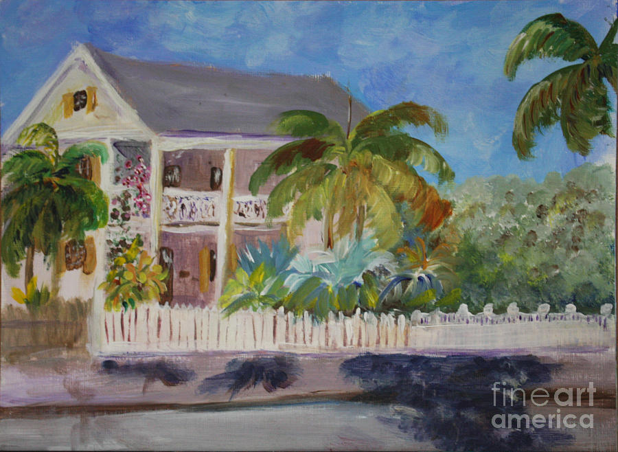 Key West Cottage Painting by Donna Walsh