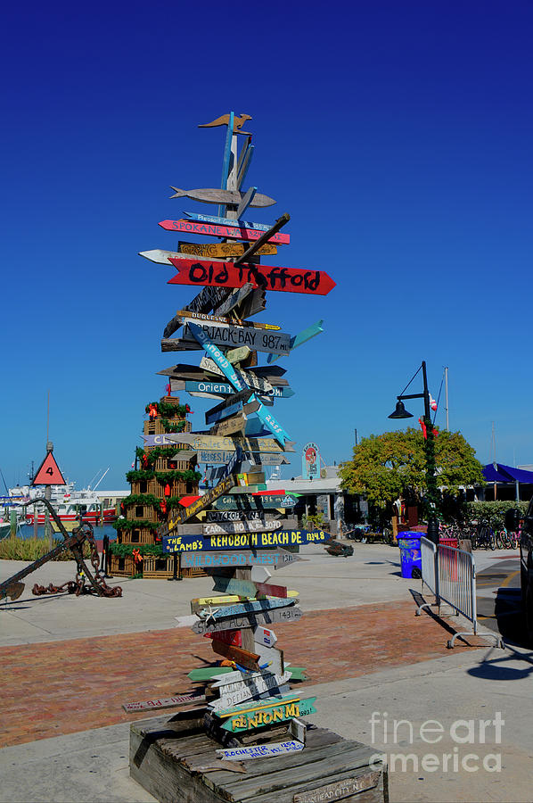 Key West Destination Sign Photograph by Ules Barnwell