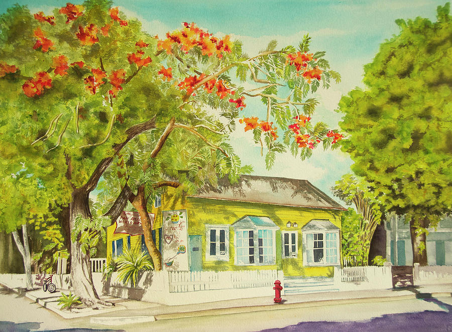 Key West Home Painting by Terry Arroyo Mulrooney - Fine Art America