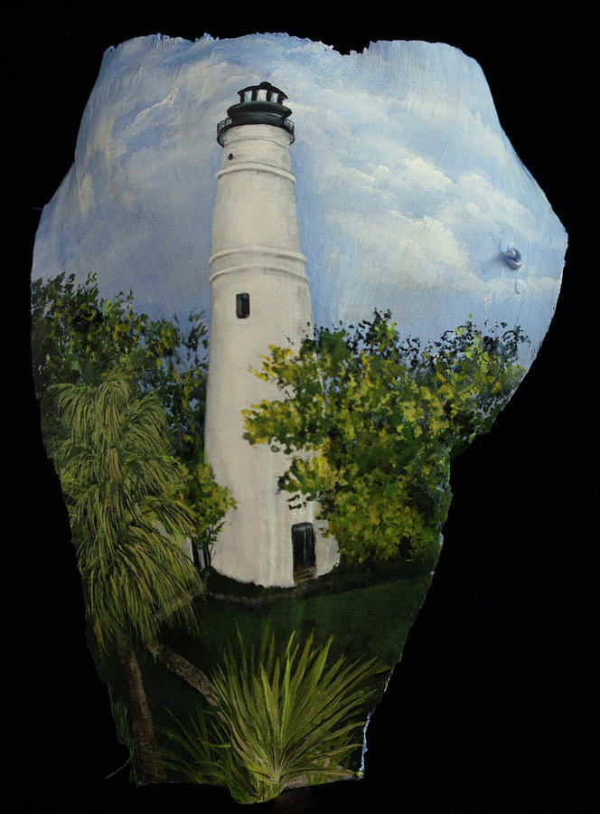 Key West Light House Painting by Nancy Lauby