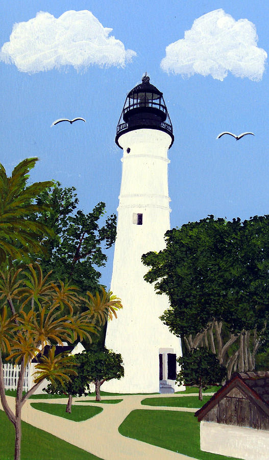 Lighthouse Painting - Key West Lighthouse Painting by Frederic Kohli