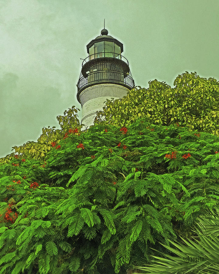 Key West Lighthouse Digital Art by Rebecca Korpita