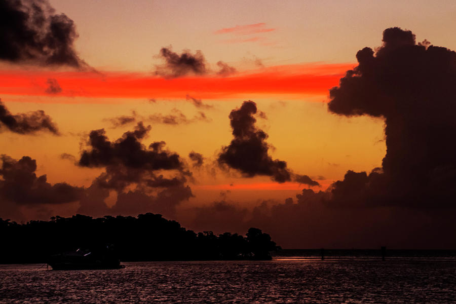 Key West Orange Stripe Sunrise Photograph by Bob Slitzan