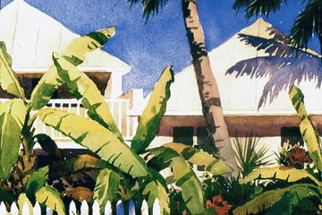 Tropical Painting - Key West Skyline by Faye Ziegler