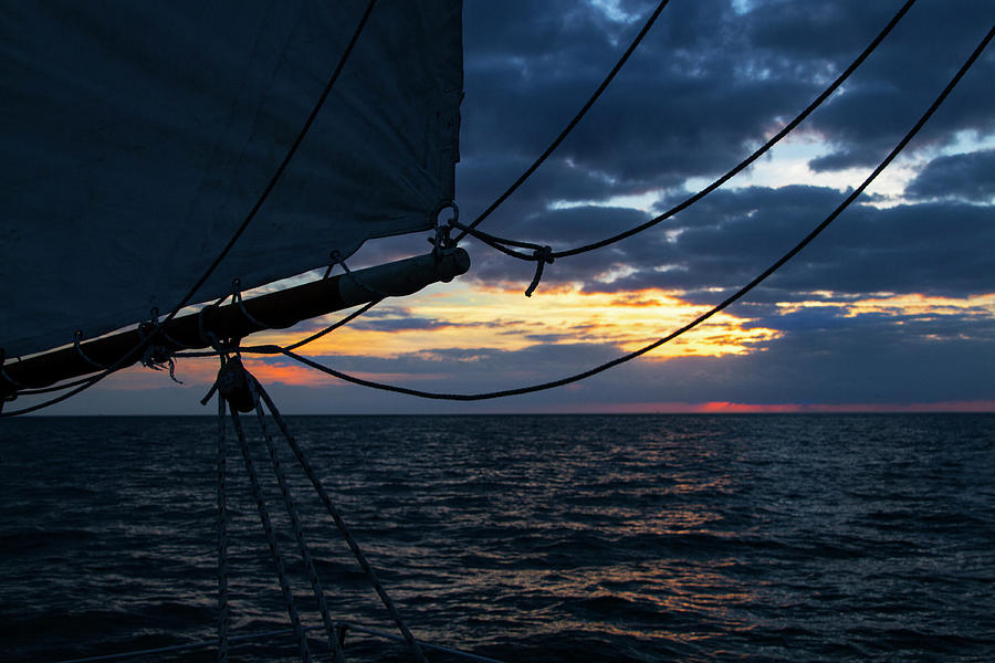 Key West Sunset Beyond the Sails Photograph by Bob Slitzan