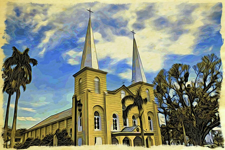 Key West Yellow Church Photograph by Alice Gipson