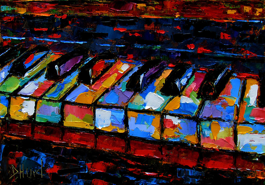 Debra Hurd Painting - Keyboard by Debra Hurd