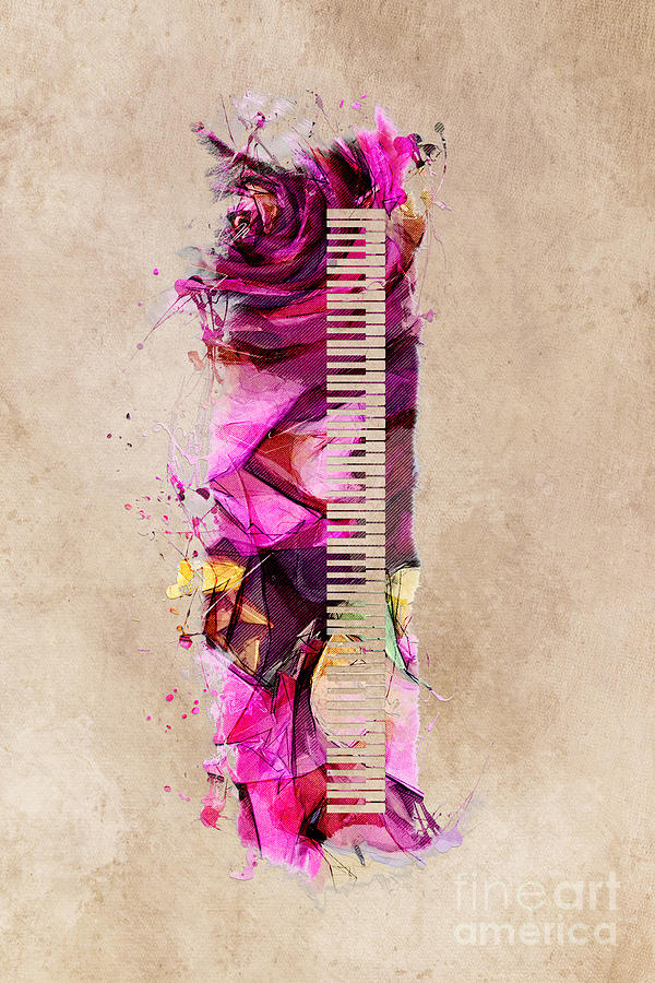 Keyboard Digital Art by Justyna Jaszke JBJart - Pixels