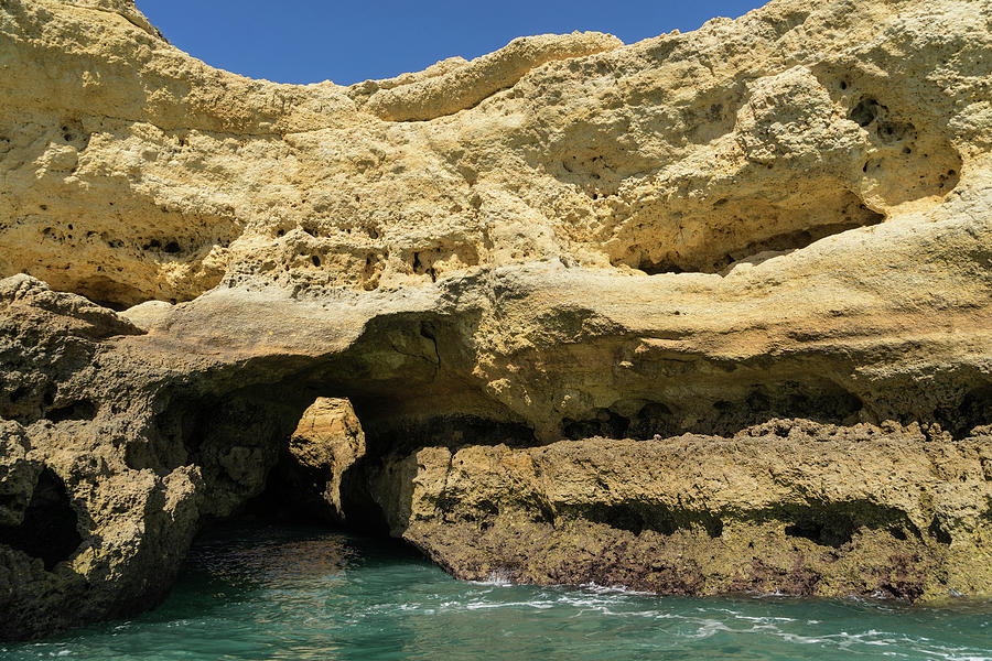 Keyhole Cave - Natural Wonders on the Algarve Coast of Portugal Photograph by Georgia Mizuleva