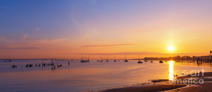 Keyport Harbor Sunrise  Photograph by Michael Ver Sprill