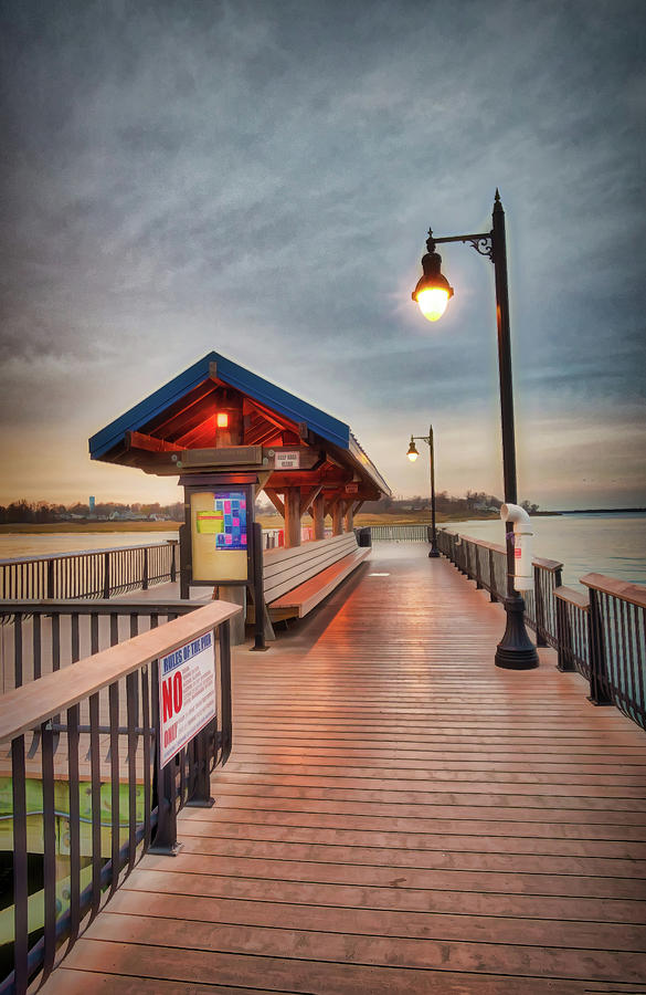 Keyport Pier At Sunset Photograph by Gary Slawsky