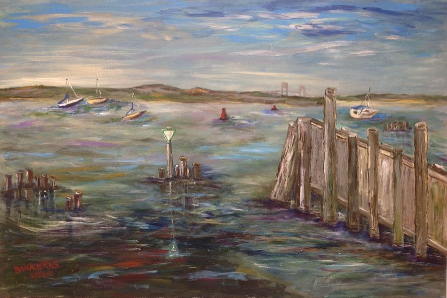 Keyport Waterfront Painting by Andrea Barauskas - Fine Art America