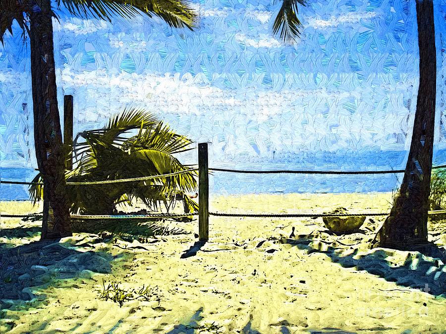 Florida Painting - Keys Beach Beaconing You by Deborah Selib-Haig