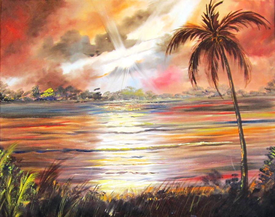 Keys Sunrise, Sunset Painting by Linda Cabrera