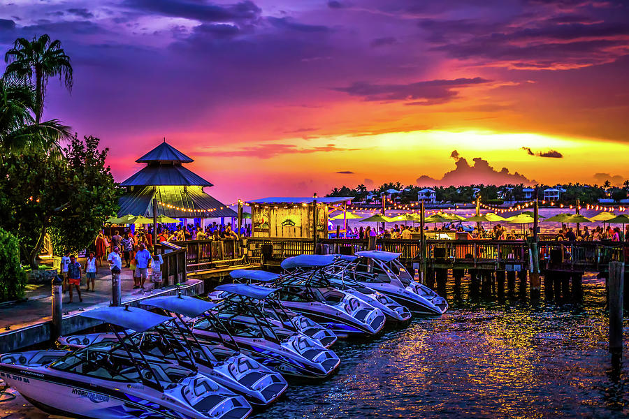 Keywest Sunset Pier Photograph by Liang Li