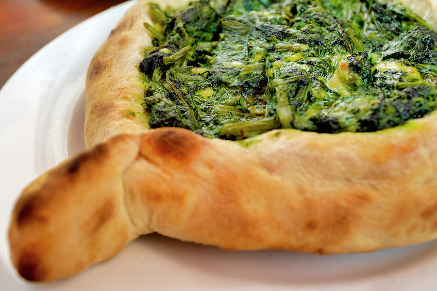Khachapuri with spinach and cheese filling Photograph by Fabrizio Troiani