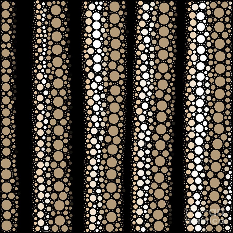 Pattern Digital Art - Khaki Striped Bubble Pipes by Tina Vaughn