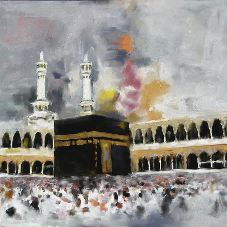Khana Kaaba 594 1 Painting by Mawra Tahreem