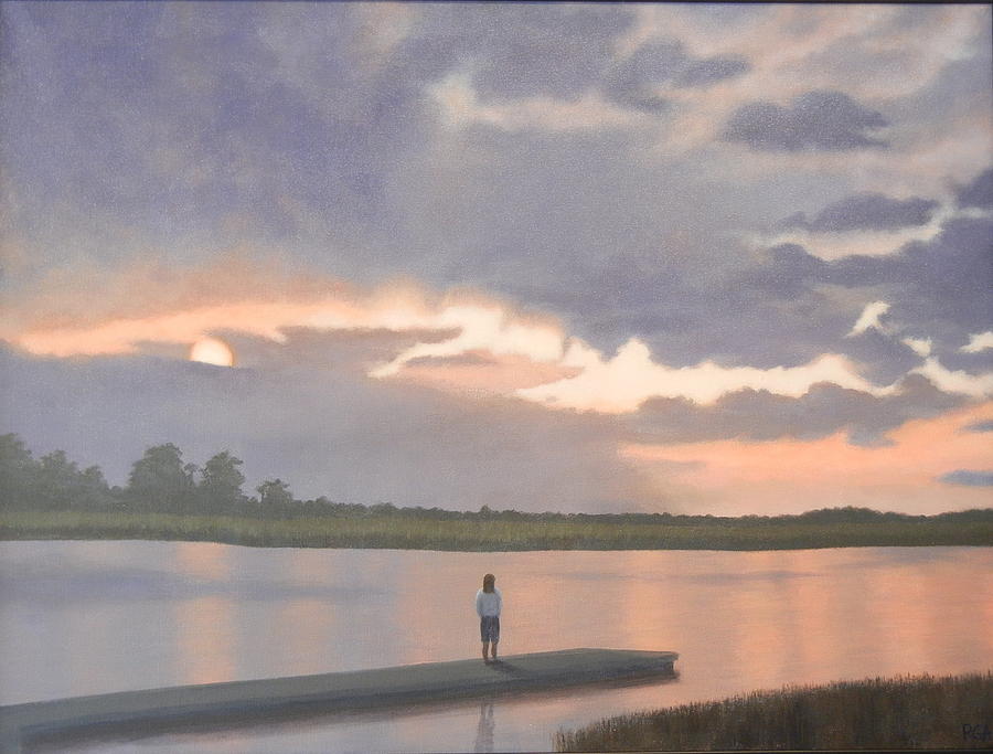 Kiawah Sunset Painting by Phyllis Andrews