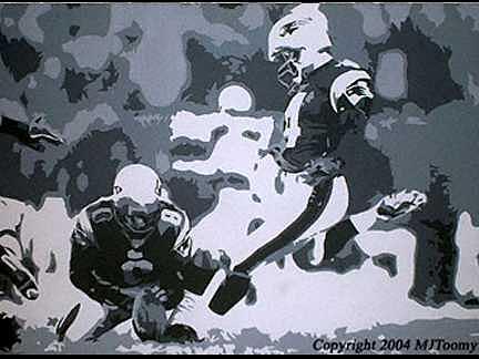 Football Painting - Kickins Snowballs Commissioned Portrait by Michael James Toomy Football Painting - Kickins Snowballs Commissioned Portrait by Michael James Toomy