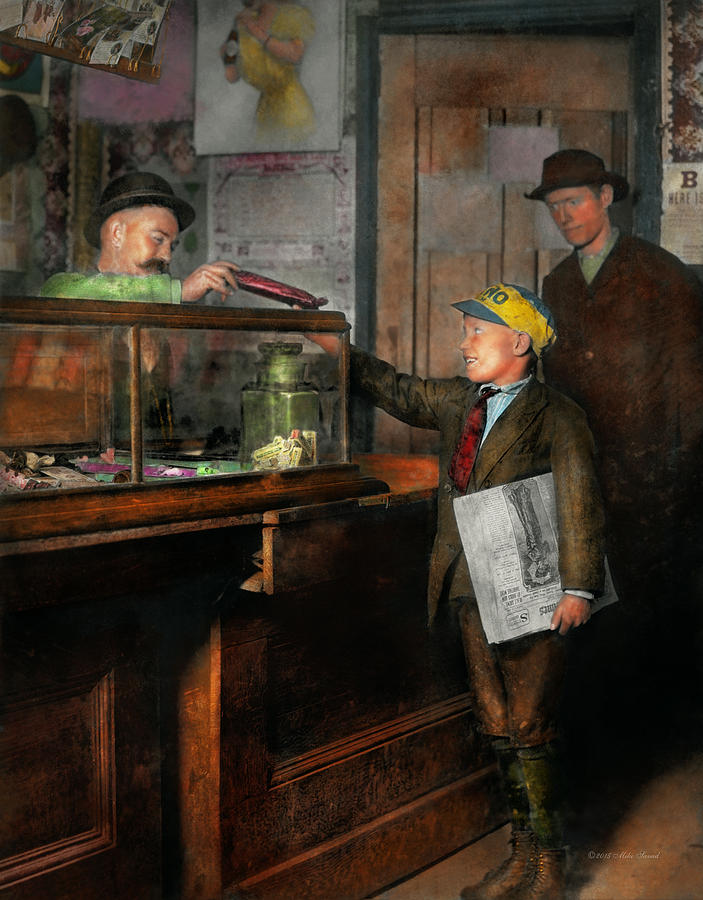 Kid - A visit to the candy store 1910 Photograph by Mike Savad