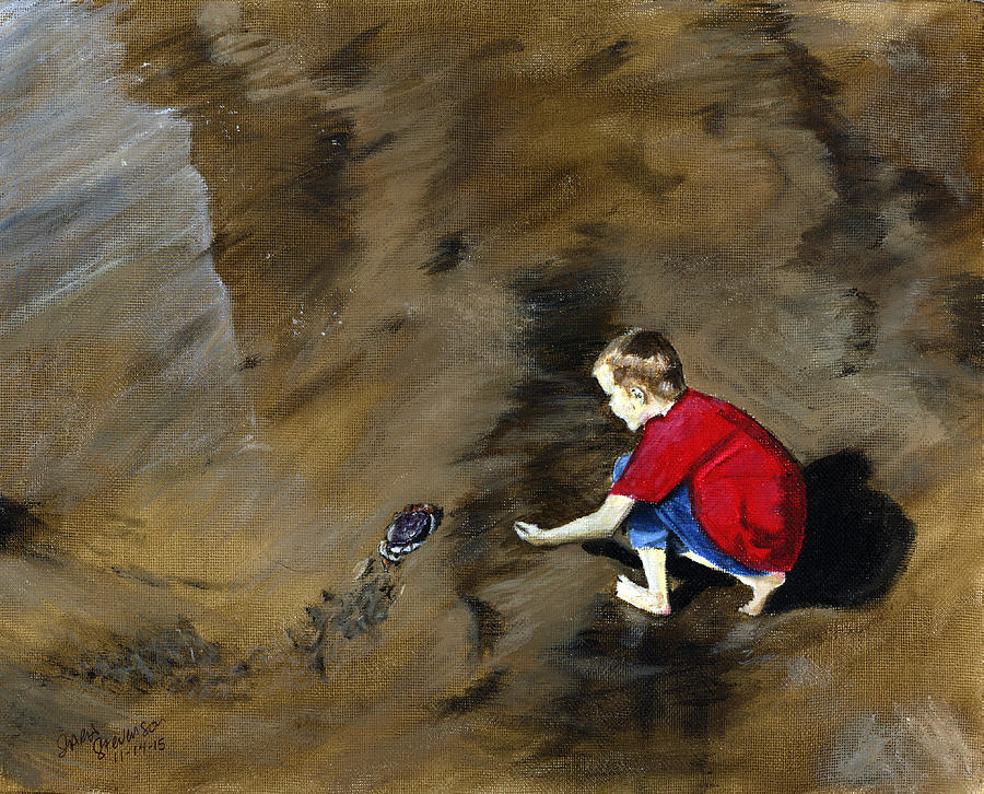 Kid And The Crab Painting