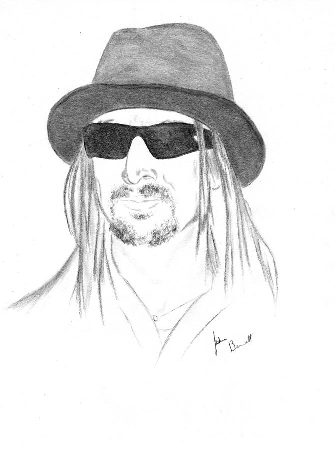 Kid Rock Drawing by Josh Bennett