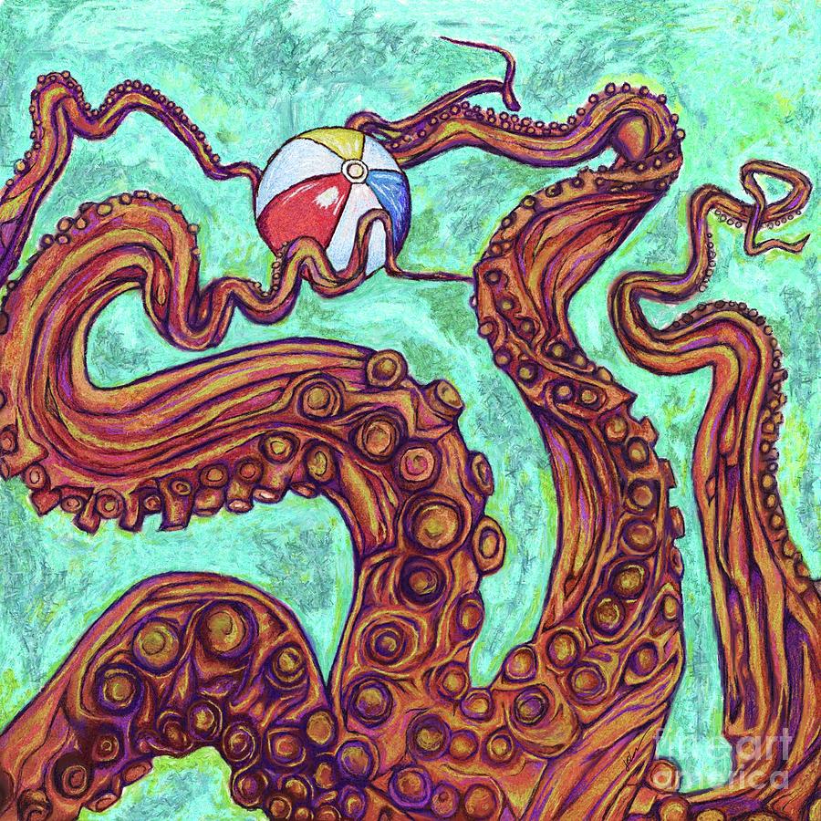 Kiddie Pool Kraken Painting by Julianne Black DiBlasi