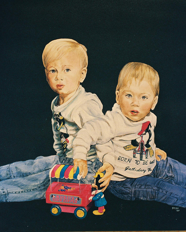 Kids Painting by Bryan Bustard