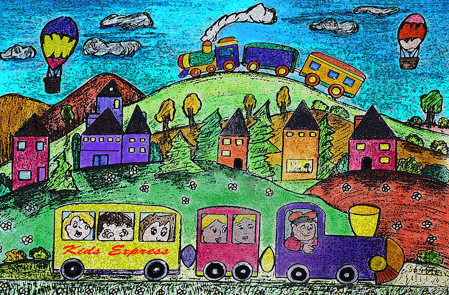 Kids Express Painting by Monica Engeler