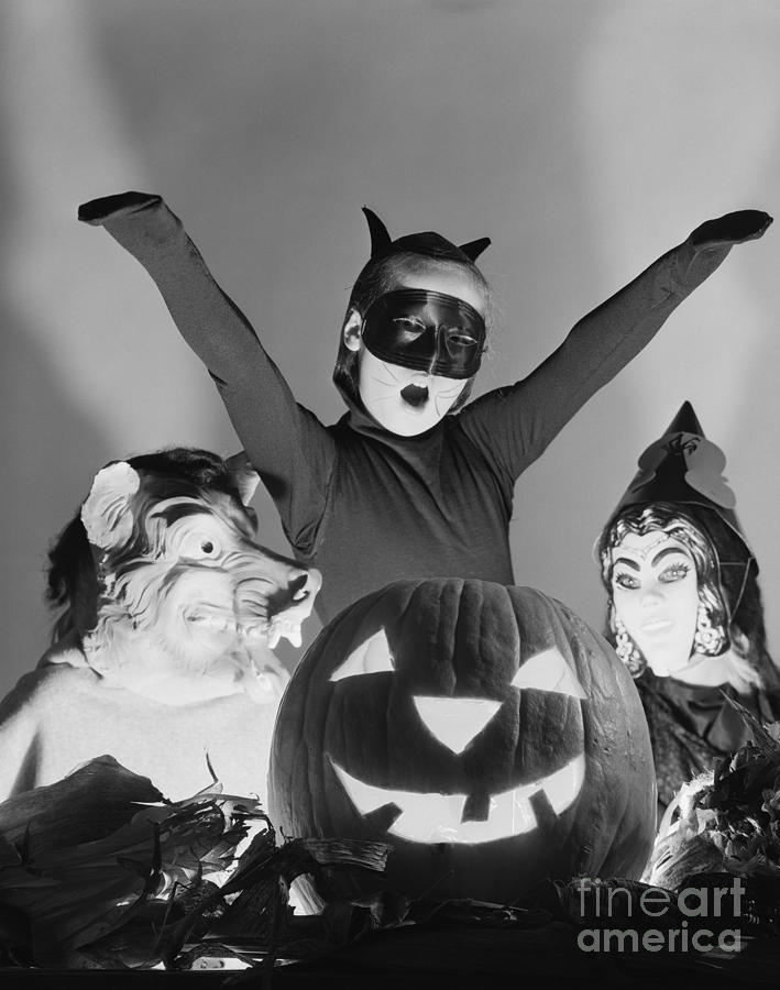 Kids On Halloween, C.1950s Photograph by D. Corson/ClassicStock