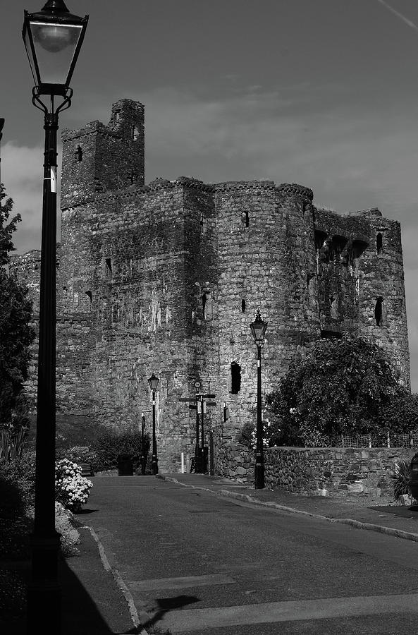 Castle Photograph - Kidwelly Castle Monochrome by Jeff Townsend